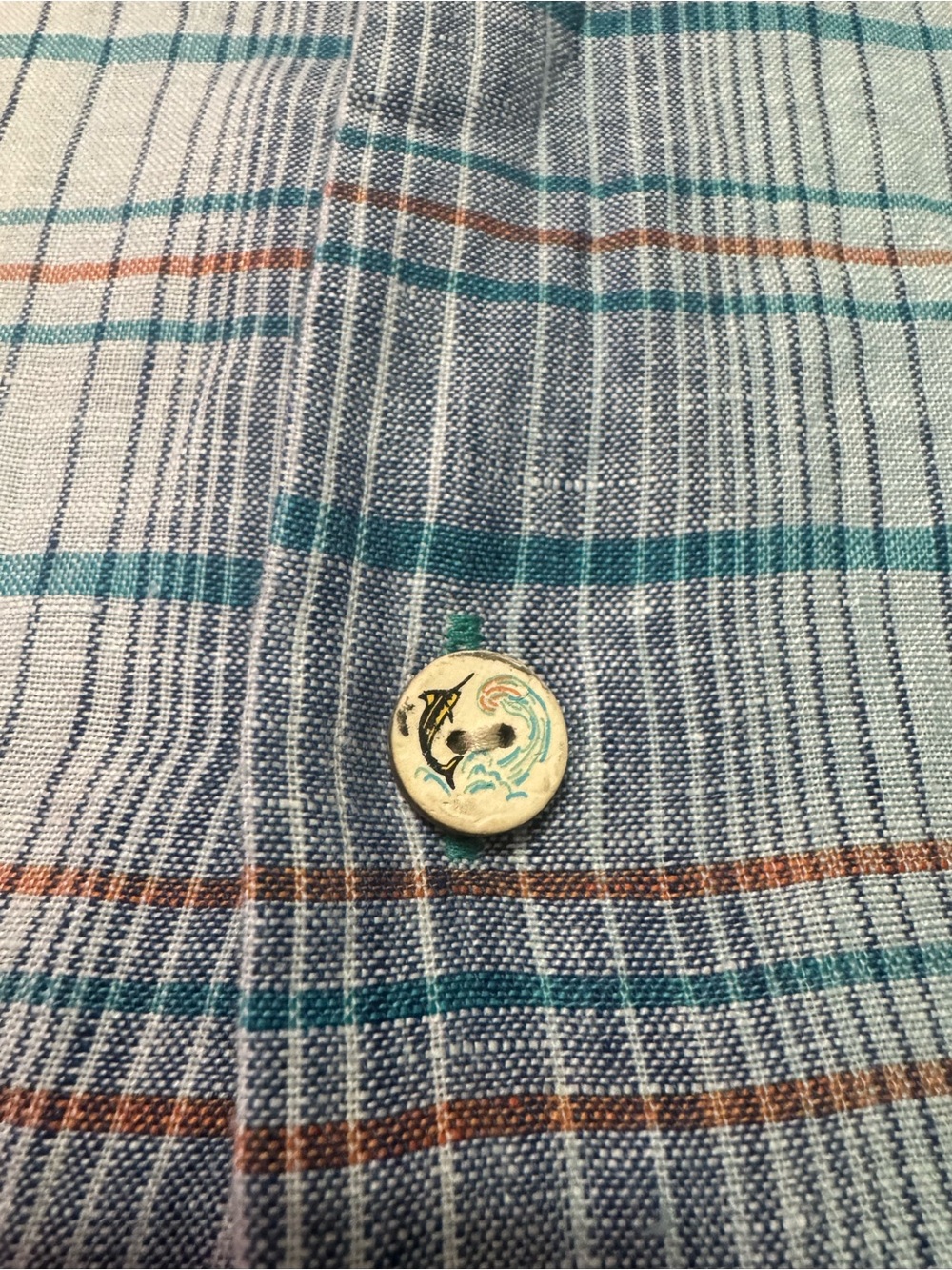 Tommy Bahama Paradigm Plaid Shirt 100% Linen - Picture 6 of 10